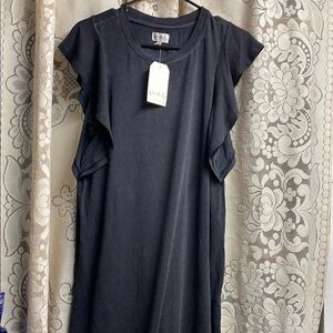 Wonderly Black Ruffle Sleeve Dress